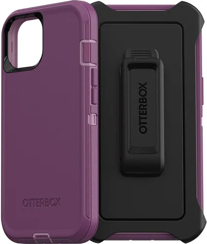 Vista 7 de OtterBox - Carcasa para iPhone 13 Defender Series, color negro Rugged & Durable, with Port Protection, Includes Holster Clip Kickstand