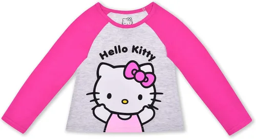 Vista 2 de Hello Kitty Conjunto de camiseta y pantalón deportivo de manga larga para niñas pequeñas, niñas pequeñas y grandes, color rosa