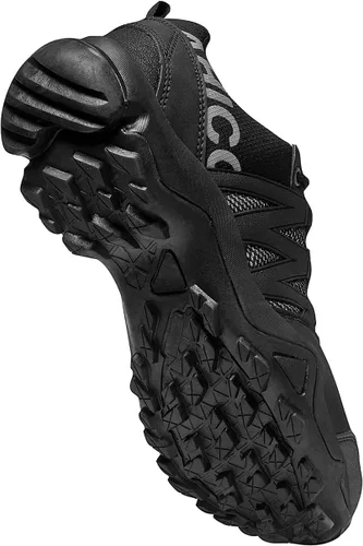 Vista 4 de Ahico Zapatos de senderismo para hombre, resistentes al agua, para exteriores, senderismo, antideslizantes, ligeros, transpirables, para acampar