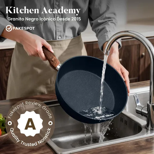 Vista 6 de Kitchen Academy Juego de ollas y sartenes antiadherentes, juego de utensilios de cocina de inducción de 12 piezas, juego de sartenes antiadherentes