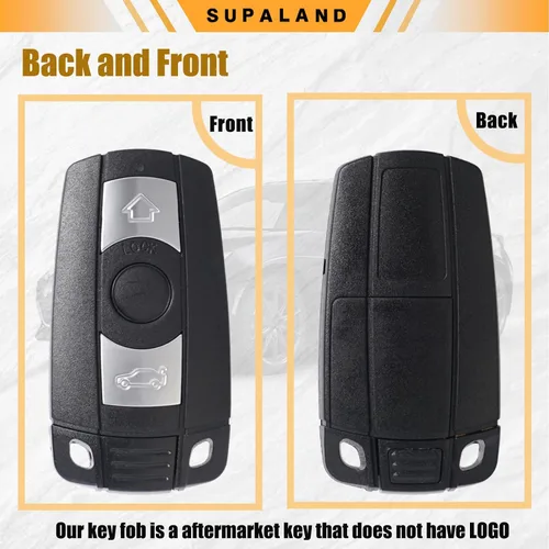 Vista 7 de SUPALAND Llavero de entrada sin llave compatible con BMW 1 3 5 Series 325i, 328i, 330i, 335i, 525i, 528i, 530i, 535i, 550i, M3, X1, X4 y más 2007