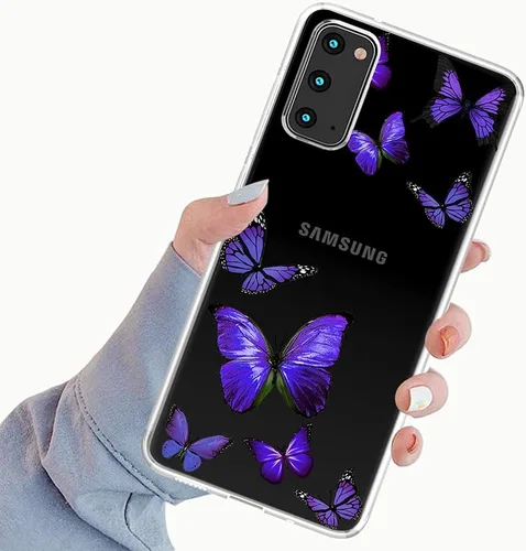Vista 6 de Funda para Galaxy S20 FE 5G (2020), Samsung S20 FE para niñas, delgada, a prueba de golpes, patrón transparente, flexible, TPU trasero, funda