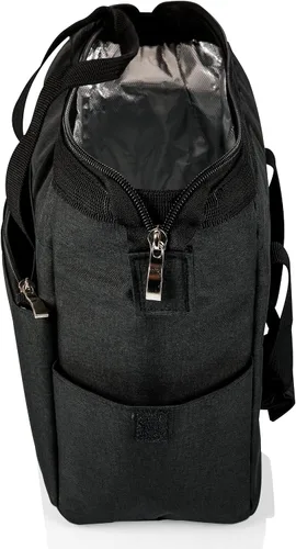 Vista 4 de PICNIC TIME DC Comics Batman Bat-Signal On The Go Bolsa de Almuerzo, Lonchera Enfriadora Suave, Bolsa de Almuerzo Aislada, (Negro)