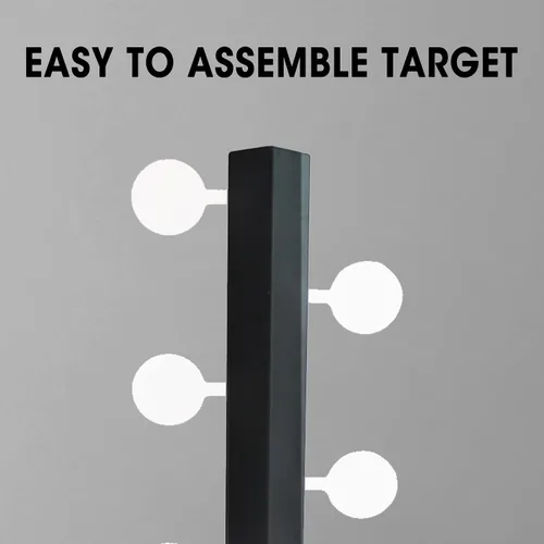 Vista 3 de Atflbox Restablecer y girar el objetivo de tiro de metal para pistolas BB de Airsoft, árbol de duelo y estrella doble
