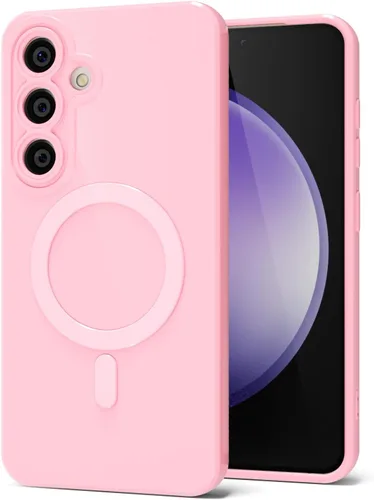 Vista 102 de Svanove Funda magnética de silicona para Samsung Galaxy S22, compatible con Magsafe, bonita funda para mujer, goma de gelatina brillante delgada