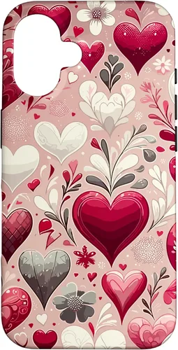 Vista 31 de Funda romántica para iPhone 11 Pro Max con corazones encantadores para el día de San Valentín