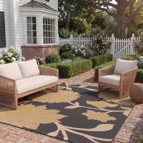 Vista 27 de SAFAVIEH Courtyard Collection CY7321 - Alfombra decorativa para interiores y exteriores, impermeable, fácil de limpiar, 2 pies 3 pulgadas x 6 pies 7