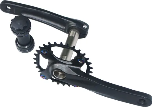 Vista 9 de Juego de bielas de 6.693 in 30T 32T 34T 36T 38T Bicicleta de montaña de una sola velocidad Ciclismo Bicicleta de carretera Juego de brazo de manivela