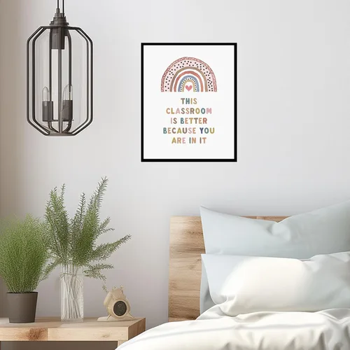 Vista 2 de This Classroom Is Better Because You Are In It, Boho Classroom Decor, Classroom Poster, Playroom Decor, Acceptance Sign, Teacher Sign, Back to