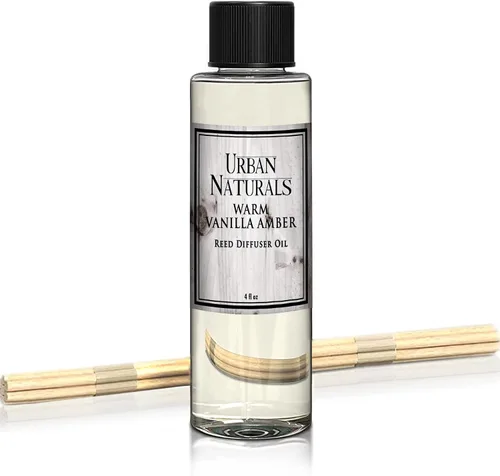 Vista 28 de Urban Naturals Recambio de aceite difusor de varillas ámbar y lavanda, lavanda relajante, ámbar cálido, aroma calmante para habitación, 4 onzas +