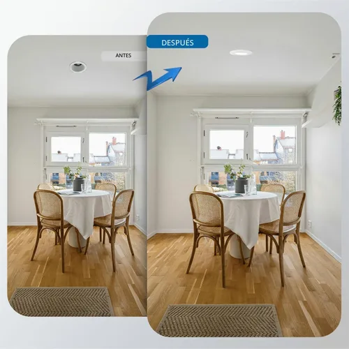 Vista 6 de Jolux 4 "5CCT LED ajustable puede luz retrofit iluminación empotrada 6 W = 40 W, 500 LM, 5CCT 2700K-5000K, luz descendente de reacondicionamiento