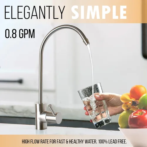 Vista 5 de LiquaGen - Sistema de ósmosis inversa de agua potable residencial debajo del fregadero (75 GPD) con filtro mineral antioxidante pH para agua