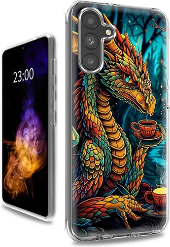 Vista 38 de Funda transparente para Samsung A15 5G de 6.5 pulgadas, doble capa protectora a prueba de golpes de PC transparente de silicona suave