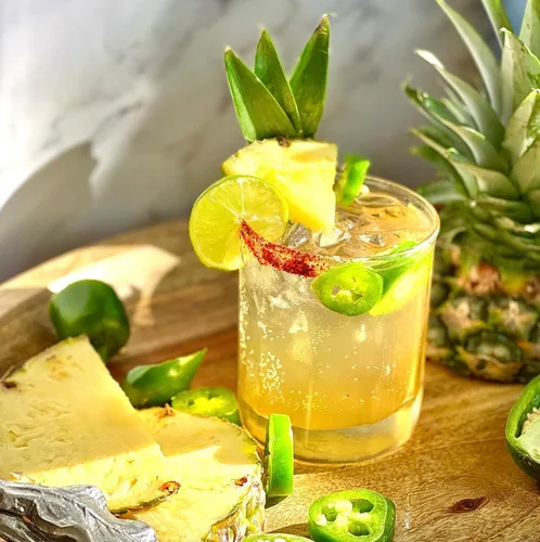 Vista 5 de Paquete de 2 – Mezcla de cóctel de piña jalapeña/lanai – piña, jalapeño y lima con agave orgánico. Hace grandes margaritas y mai tais. Solo 60
