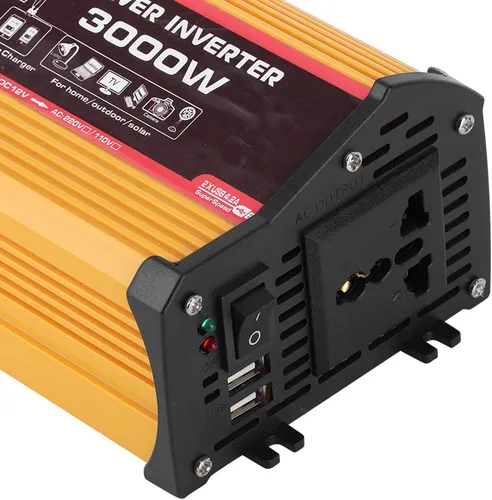 Vista 9 de Convertidor - Inversor de coche Convertidor de corriente automático Adaptador de senos modificado rápido USB dual (110v)