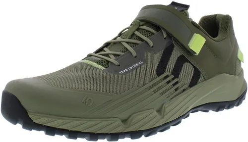 Vista 2 de adidas Zapatillas de bicicleta de montaña con clip Five Ten Trailcross para hombre Verde órbita/carbono/lima pulso
