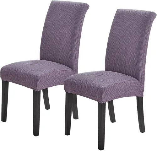Vista 74 de Joccun - Juego de 2 fundas para sillas de comedor, fundas elásticas para sillas de comedor, fundas de asiento para sillas de comedor, funda de Negro
