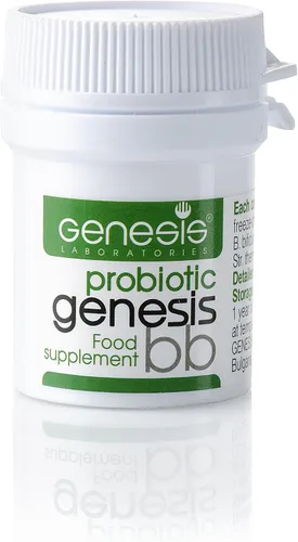 Vista 2 de Genesis Bifidobacterium Complex BB Probiotic 14 Cápsulas de 240 Mg Paquete de Viaje