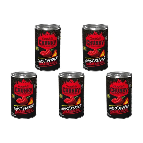 Vista 14 de Campbell's Chunky Sopa de fideos con pollo y pimienta fantasma, lata de 18.6 onzas