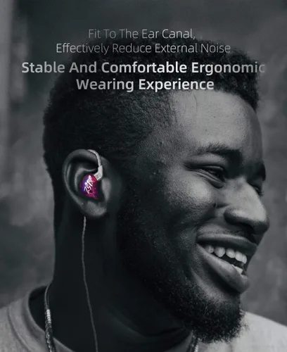 Vista 9 de Audífonos intrauriculares KZ ZST X, auriculares con controlador doble híbrido dinámico mejorado ZSTX, audífonos estéreo HiFi IEM con cable Negro