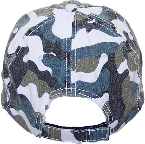 Vista 3 de MG Unisex Unstructured Ripstop Camouflage Adjustable Ballcap