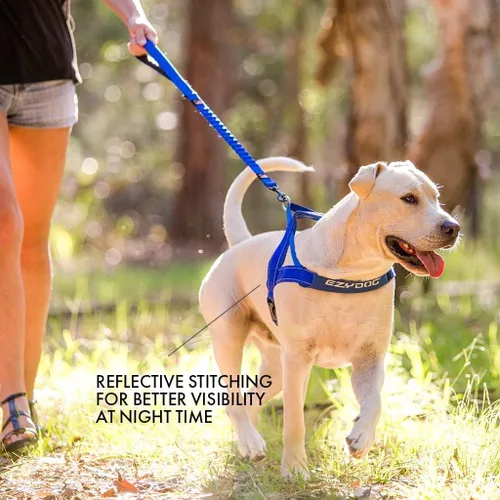Vista 6 de Arnés ajustable para perro de EzyDog, XXS, Negro Fast One-Click Buckle, Adjustable Fit, Strong Reinforced Materials, Reflective Stitching, No Pull
