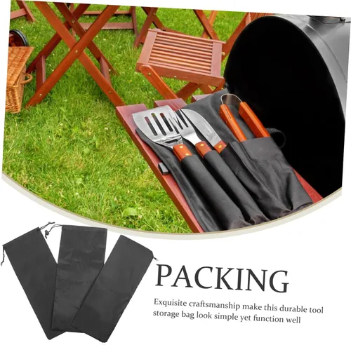 Vista 9 de GANAZONO Bolsa de almacenamiento impermeable de alta resistencia para utensilios de barbacoa, bolsa de herramientas reutilizable, ideal