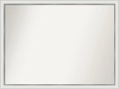 Vista 439 de Amanti Art Espejo personalizado, espejo de baño estrecho Alexandria White Wash, espejo de pared o espejo de tocador de baño sobre el fregadero
