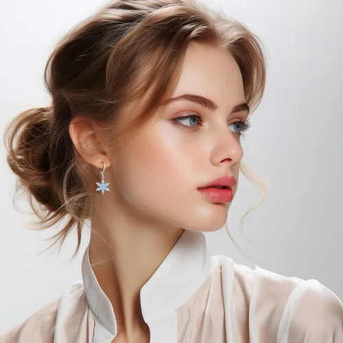 Vista 32 de Aretes colgantes de plata de ley con diseño de árbol de la vida, flor, abeja, animales, gato, colibrí, piedra lunar, turquesa, aretes con cierre