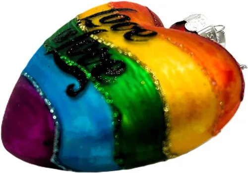 Vista 3 de Noble Gems™ Pride - Adorno de cristal de arco iris, Navidad