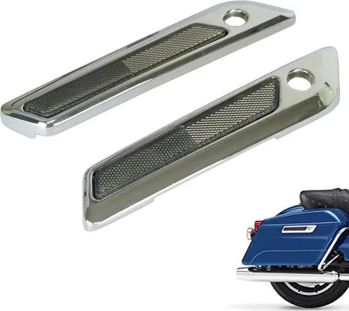 Vista 15 de Insertos de reflector para alforja de sillín para bolsa de sillín Harley, cubierta de cierre para Touring Street Electra Road Glide 2014-2024