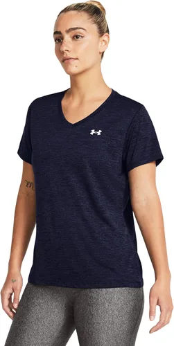 Vista 2 de Under Armour Tech - Camiseta de manga corta y cuello en V, para mujer, jaspeada