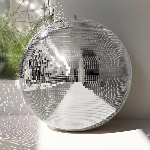Vista 35 de Yescom Juego de 8 bolas de discoteca de 7/12/16/20/24 pulgadas, bolas de espejo surtidas, decoración de vidrio para colgar para fiestas de los años