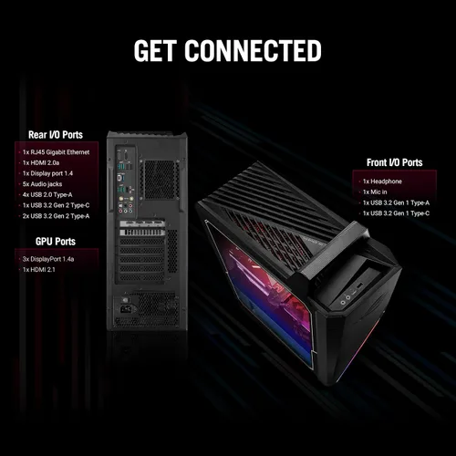 Vista 7 de ASUS ROG Strix G15 Gaming Desktop PC, Intel Core i7-12700F, GeForce RTX 3060 12GB, 16GB DDR4 RAM, 1TB PCIe 4.0 SSD, Windows 11 Home, G15CF-AB766