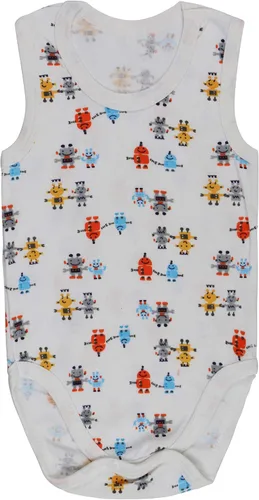 Vista 2 de ToBeInStyle Paquete de 4 mamelucos de una pieza con camiseta sin mangas para bebé niño