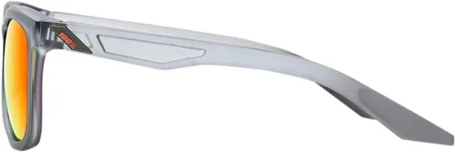 Vista 2 de 100% Speedlab (61028-255-43) Hudson - Soft Tact Translucent Crystal Grey - HiPER Lente de espejo multicapa roja, tamaño libre
