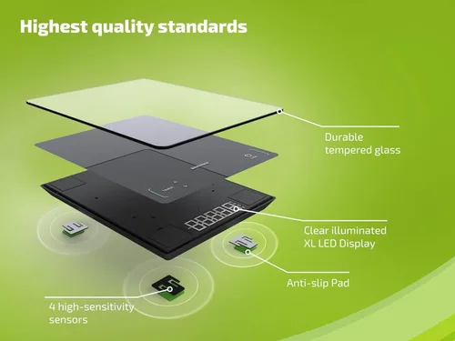 Vista 3 de Soehnle Page Profi 100, báscula digital de alimentos para cocinar y preparar comidas, báscula de cocina con pantalla LCD, báscula de alimentos