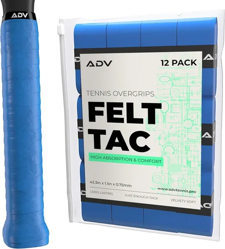 Vista 16 de ADV Dry - Cinta de agarre para raqueta de tenis, paquete de 12 y 30 unidades, cinta de agarre para raqueta de tenis FeltTac, cinta de agarre ultra