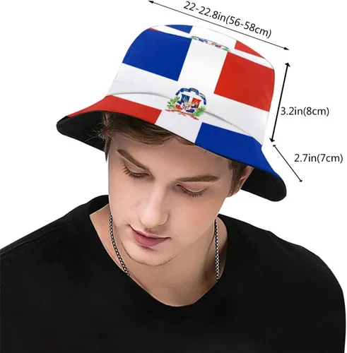 Vista 3 de Lindos sombreros de pescador con bandera patriótica de moda, sombrero de pescador para exteriores para mujeres y hombres