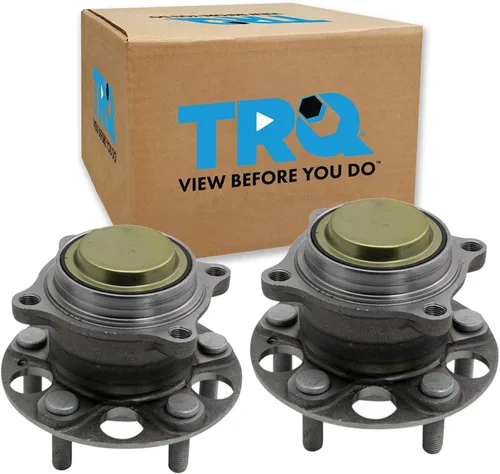 Vista 64 de TRQ Juego de 2 rodamientos de rueda delantera y conjunto de cubo compatible con Tesla 3 2020 Y 2018-2019 para Tesla 3 2020 Tesla Y AWD 2018-2019