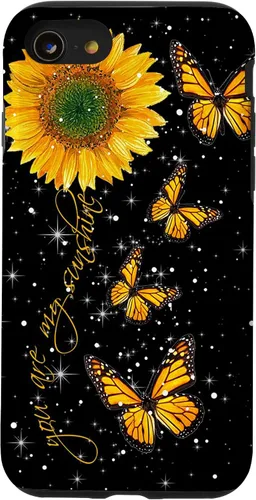 Vista 18 de You are My Sunshine Vintage Sunflower and Monarch Butterfly Case for iPhone 17
