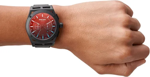 Vista 4 de Diesel Mens Rasp Chrono Stainless Steel Watch with Leather Strap