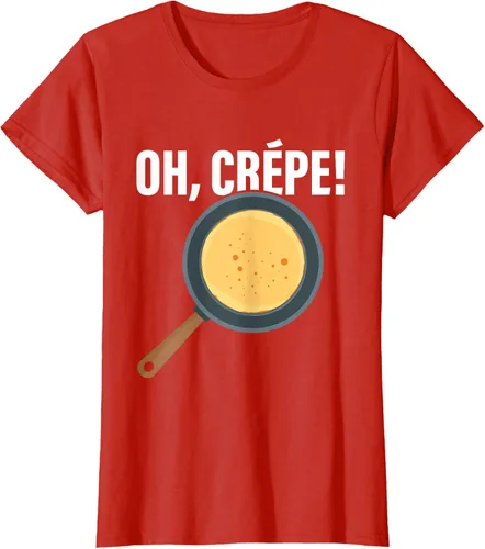 Vista 32 de Divertido juego de palabras "Oh, Crepe!" para crepes y pasteleros, Negro