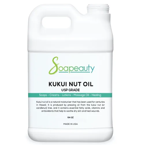 Vista 11 de Soapeauty Aceite de nuez Kukui 100% puro y natural prensado en frío Aceite hidratante para la piel, el cabello y la fabricación de jabón 2