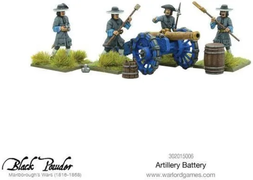 Vista 2 de Polvo negro Marlborough's War Artillery Battery Military Table Top Wargaming Plastic Model Kit 302015006