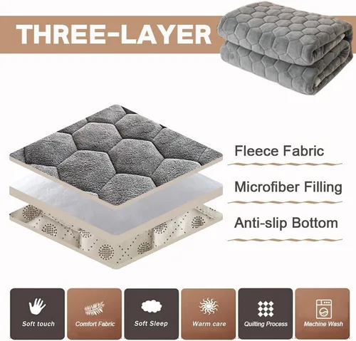 Vista 4 de Colchón japonés, colchón extra futón, tapete plegable para dormir, para sala de estar, dormitorio, camping