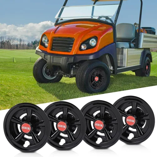 Vista 7 de CHEDA Fundas para ruedas de carrito de golf, tapas de cubo compatibles con Yamaha Club Car E-Z-GO Car 8 pulgadas