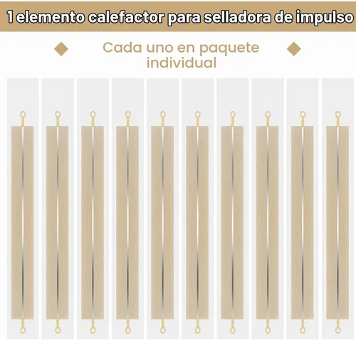 Vista 3 de 10 piezas de repuesto para sellador de impulsos, tiras de sellado térmico de 8 pulgadas, elemento de repuesto, sellador de impulso, elemento