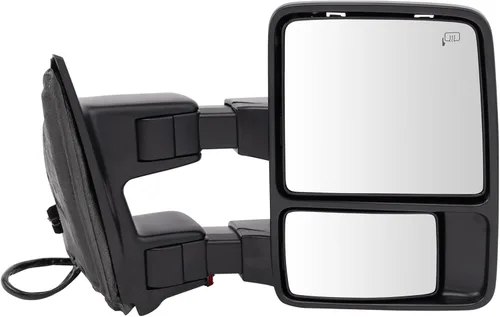 Vista 86 de TRQ Cubierta cromada del espejo manual del lado del pasajero, acabado liso para Volvo VNL 2004-2014