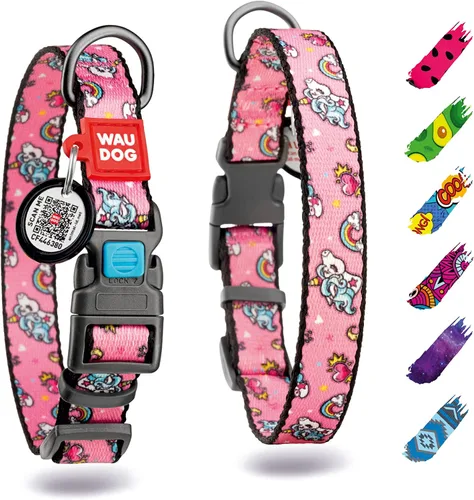 Vista 25 de WAUDOG Collar de nailon para perros – Collar ajustable para perros grandes, pequeños y medianos – Collares de cachorros para perros de razas grandes